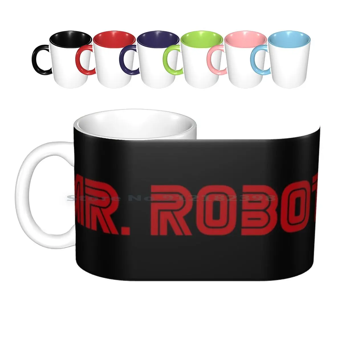 Mr. Robot Ceramic Mugs Coffee Cups Milk Tea Mug Mrrobot Series Logo Red Black Eliott Nevrose Mr Robot Emmy Mr Robot Elliot