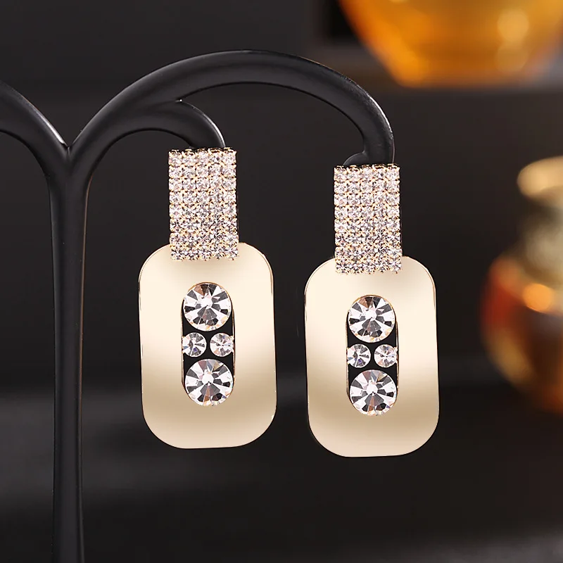 HUAMI Popular Silve Color Needle Earring Charms in Jewelry Making Drop Earrings for Women Fashion Style Bizuteria Damska Bijoux