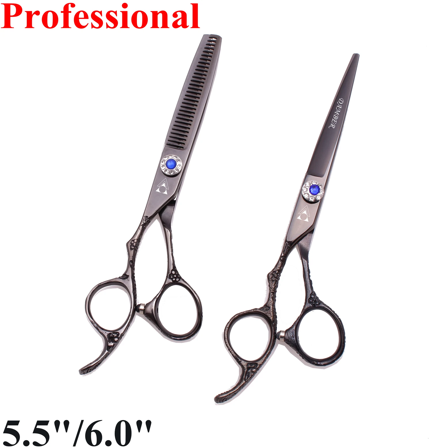 5.5 6.0 Barber Scissors Left Handed Professional Hair Scissors 440C Japan Hairdressing Scissor Thinning Shears Hairdresser 8002#