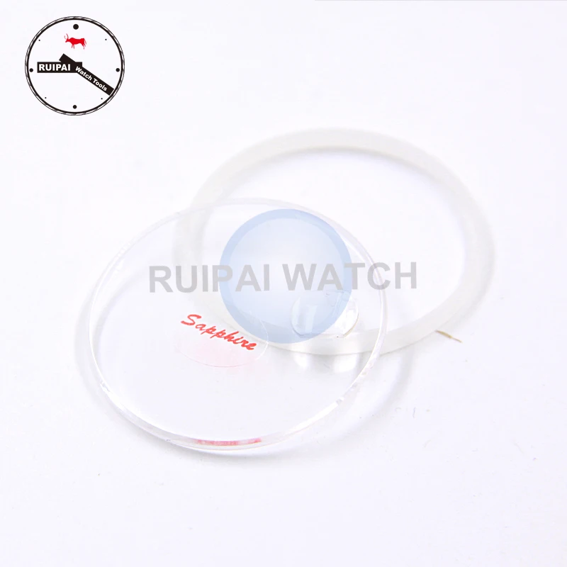 High-End Sapphire Watch Glass 30.4mmX1.8mm Sapphire Watch Glass Crystal Replacement Parts for Rlx Watch with White Gasket