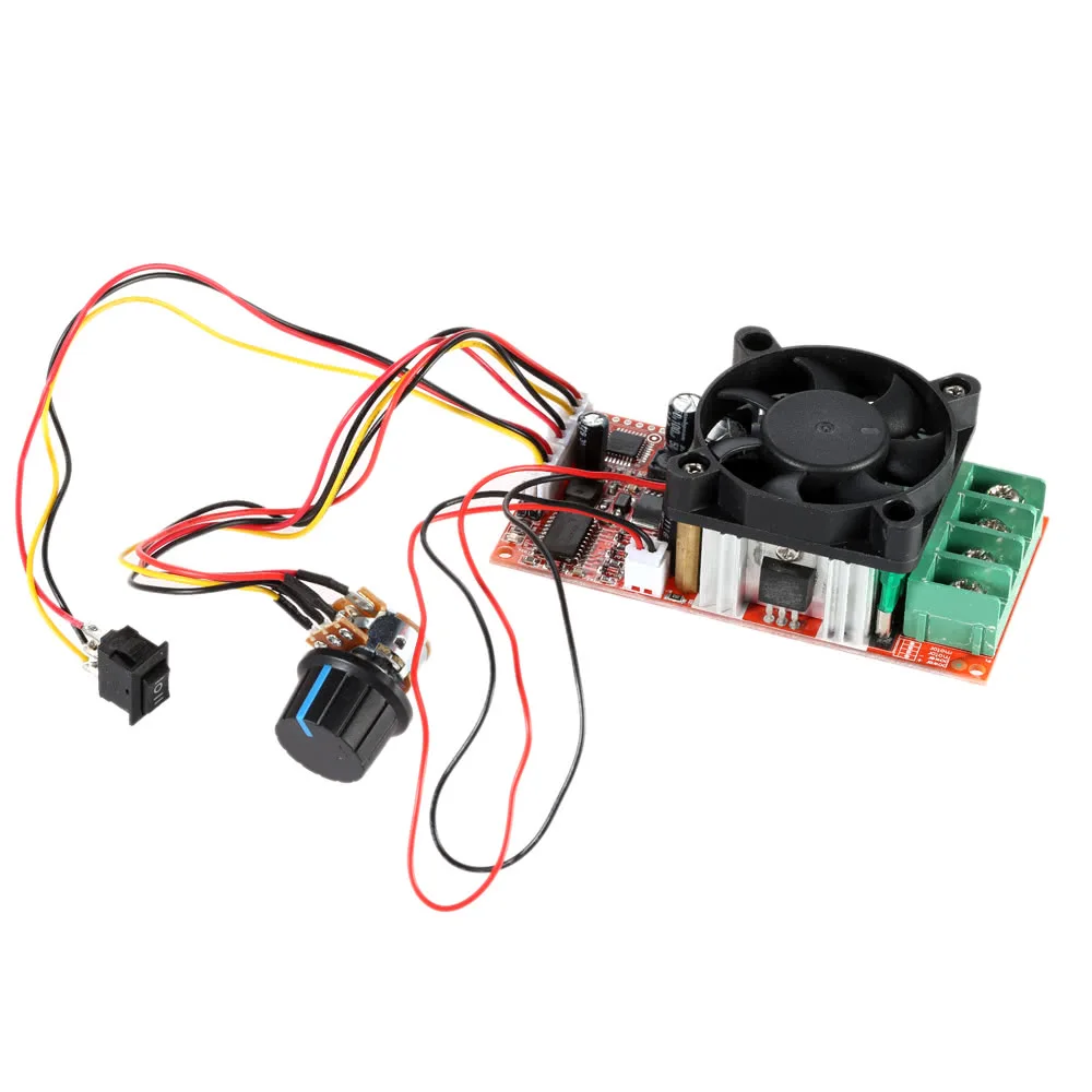 Adjustable H-Bridge DC Motor Speed PWM Controller with PLC Control Reversing