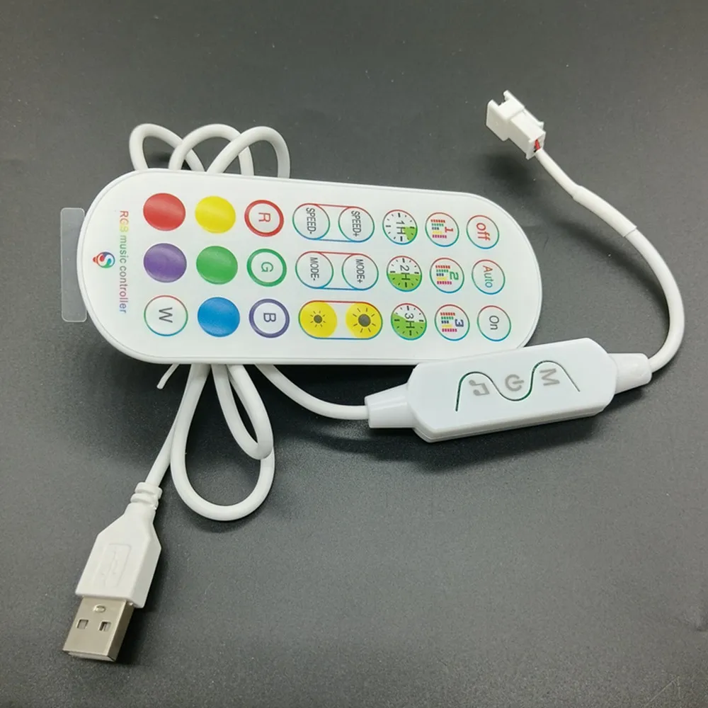 5V 2812 IC Symphony Light With 24-key Bluetooth USB Connector RGB LED MusicController