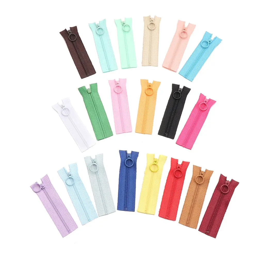 5pcs Mini Zipper For Dolls Clothes Bags Sewing Accessories Round Head Doll Clothing Zippers DIY Garment Applique Scrapbooking