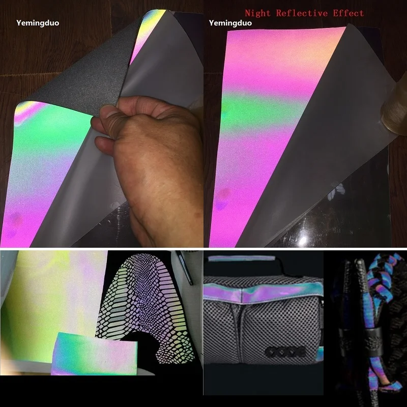 Rainbow Luminous Reflective PU Fabric Photochromic Material