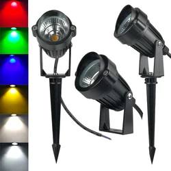 Impermeável LED Lawn Lamp para Jardim, Paisagem Spot Light, Iluminação Exterior, Spike Lâmpadas, DC 12V, IP65, 110V, 220V, 5W, Novo