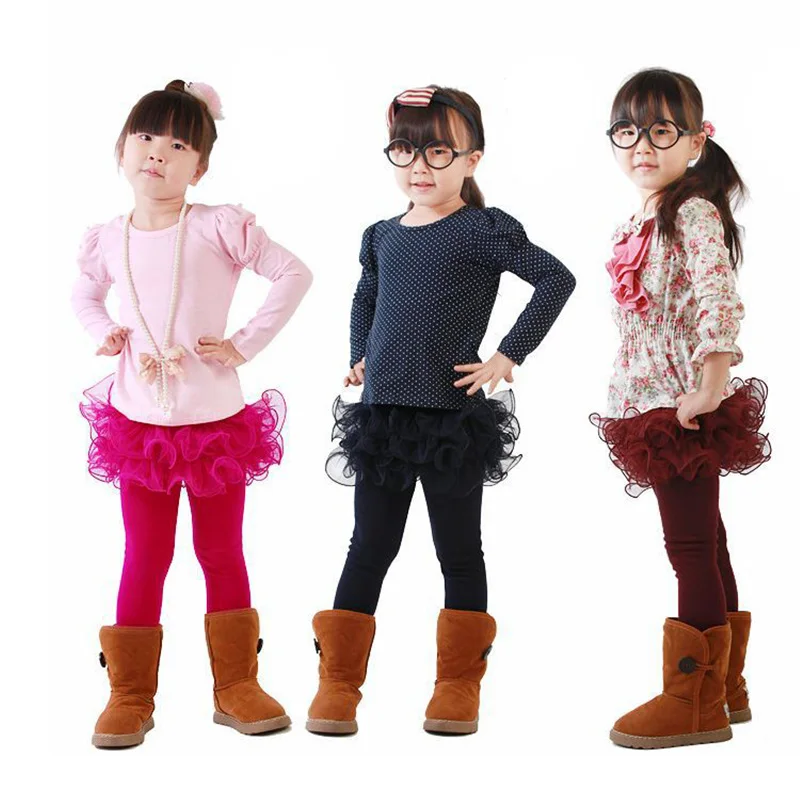 Autumn Winter Girls Leggings Plus Velvet To Keep Warm Candy Colors Children Girls Pants 3-9 Year Kids Leggings For Girls