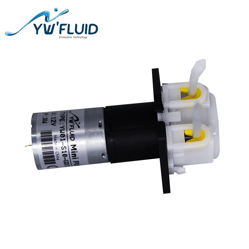 YWfluid 12v/24v high quality micro Peristaltic pump with gear motor used for Laboratory liquid analysis