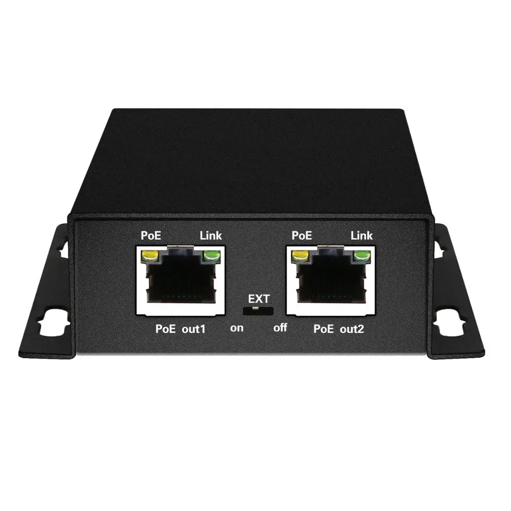 POE Extender 1 Input 2 Output Network Device 10/100/1000Mbps Network Technology for Enhanced Data Transmission