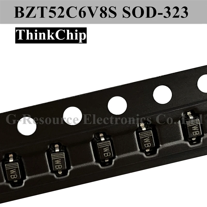 (100 Chiếc) BZT52C6V8S Sô Phi-323 SMD 0805 Điện Áp Ổn Định Diode 6.8V SOD323 (Đánh Dấu WB)