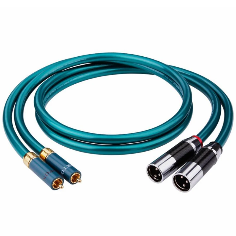 Hifi 8N OFC Ortofon RCA Cable Hi-end CD Amplifier Interconnect 2RCA to 2XLR Male /Female Audio Cable