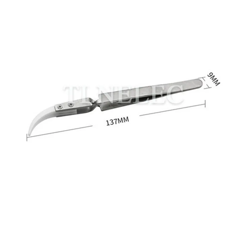 In Acciaio Inox Pinzette In Ceramica Testa A Punta del Gomito Pinzette In Ceramica Anti-Acido magnetico A Prova di Precisione di Serraggio Pinzette