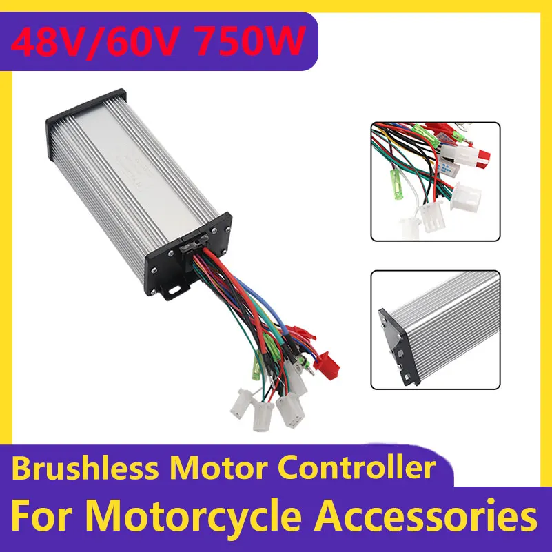 

48V 60V 750W Tricycle Electric Scooter Modified Accessories Three-wheeled Intelligent Brushless Motor Controller