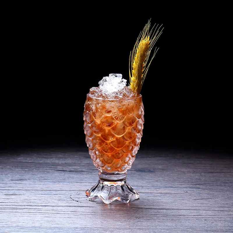 3D Mermaid Fish Tail Cocktail Glass For Bar Scales Decorative Pattern Special Drinks Beer Glasses Smoothies Dessert Cup TIKI Mug