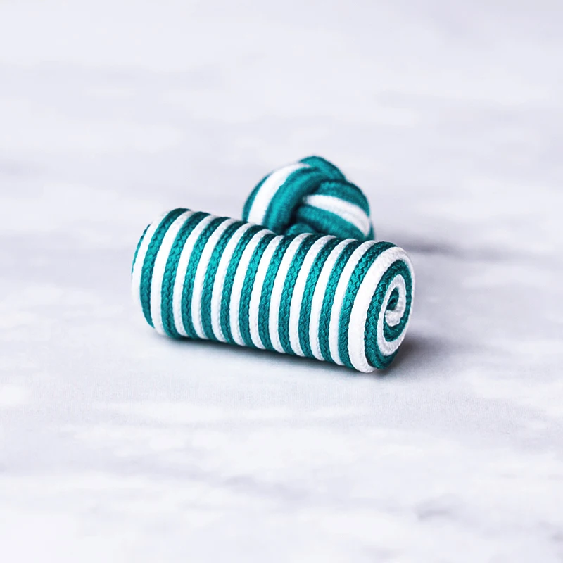 Fashion Silk Knots Cylinder Cufflinks 18 Colors Cuff Button For Men Shirts Hat Shoes Wedding Gifts Business Sewing Decoration