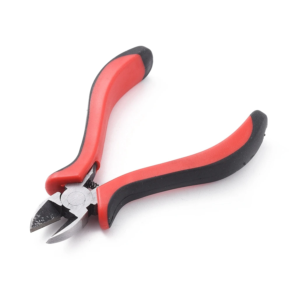 Carbon Steel Jewelry Pliers Polishing Side Cutting Pliers Side Cutter Jewelry Making Tools 118mm Red