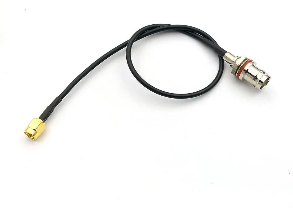 Imagem -02 - Bnc Fêmea ao Cabo Rg174 Coaxial Masculino de Sma 20 Peças 50 Peças