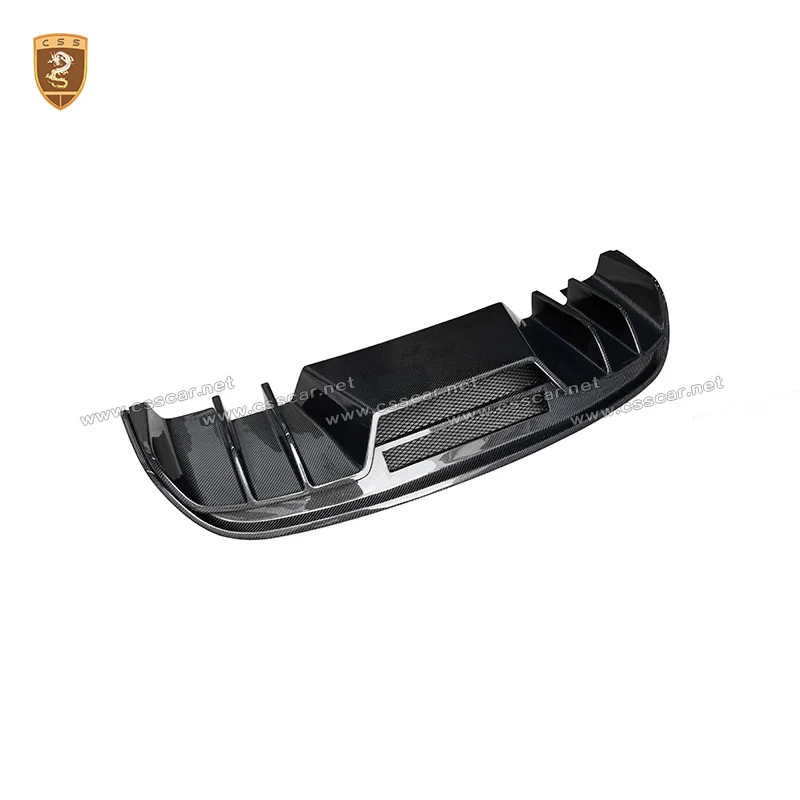 

CSSYL Car Styling 100% Real Carbon Fiber Car Rear Diffuser Guards For R8 Changed PD Design Vehicle Spoiler Bumper Lip Decorative