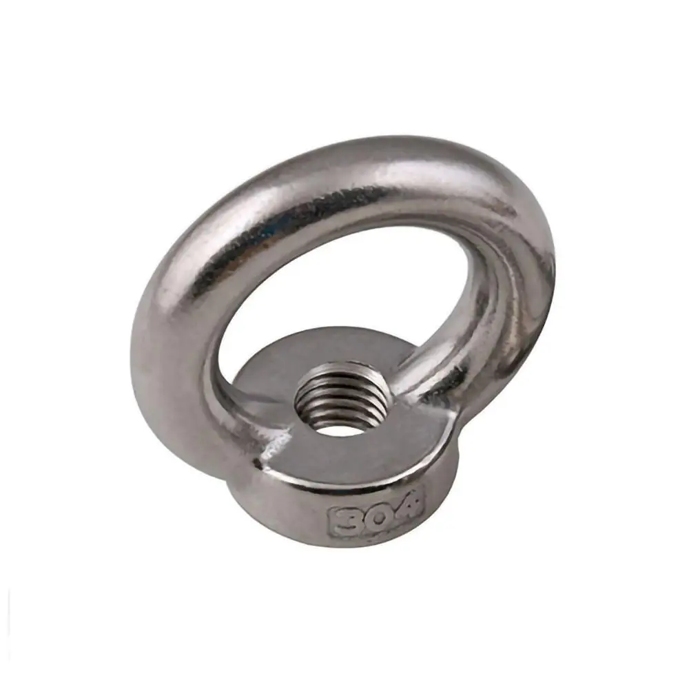 1/2/5Pcs M3-M24 Lifting Eye Nut 304 Stainless Steel Eye Nut Rings Nut Thread Loop Hole for Cable Rope Lifting