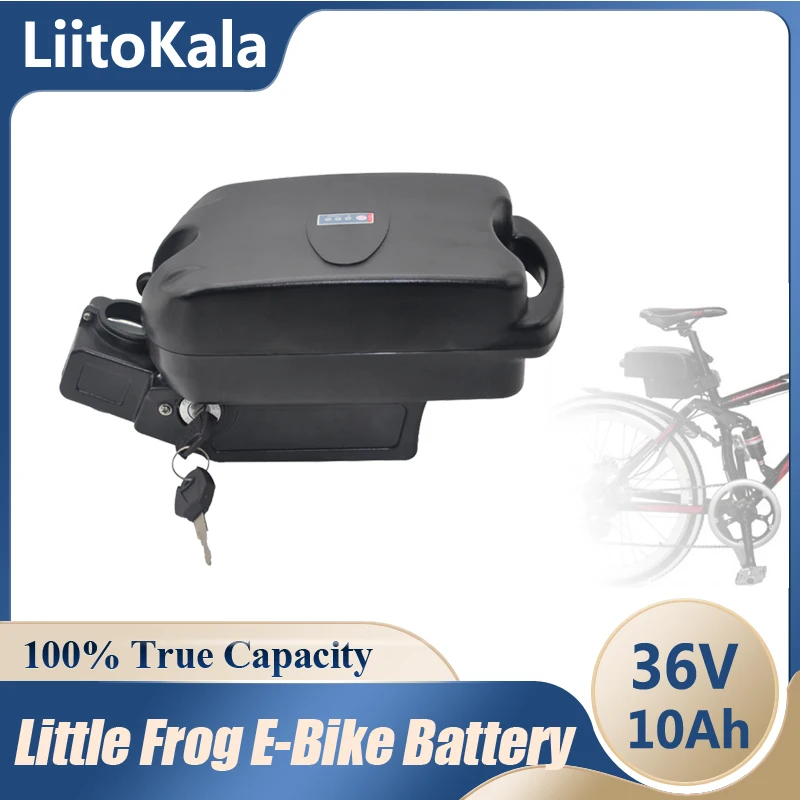 

LiitoKala 36V 10Ah Original Frog Ebike Battery City bike Mountain Bike Folding Bike Seat Post Battery 18650 Bafang Electric Bike