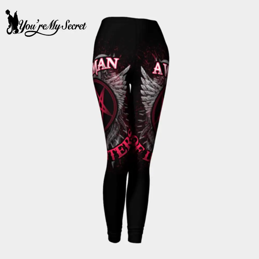 [You\'re My Secret] NEW Supernatural Leggings Women Pencil Pants Gothic Leggins Fitness Workout Ouiji Wing Long Pants