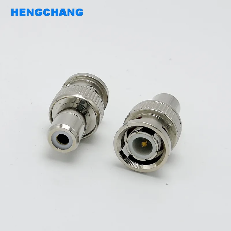 BNC to RCA connector BNC Male to RCA Female Straight Convert Connector Adapter 50pcs