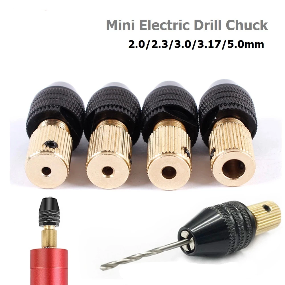 Drill Chuck 0.3-3.2mm Mini 3 Jaw Drill Bit Adapter 2/2.3/3/3.17/5mm Holder Clamp Shaft Motor Tools Electric Drill Chuck