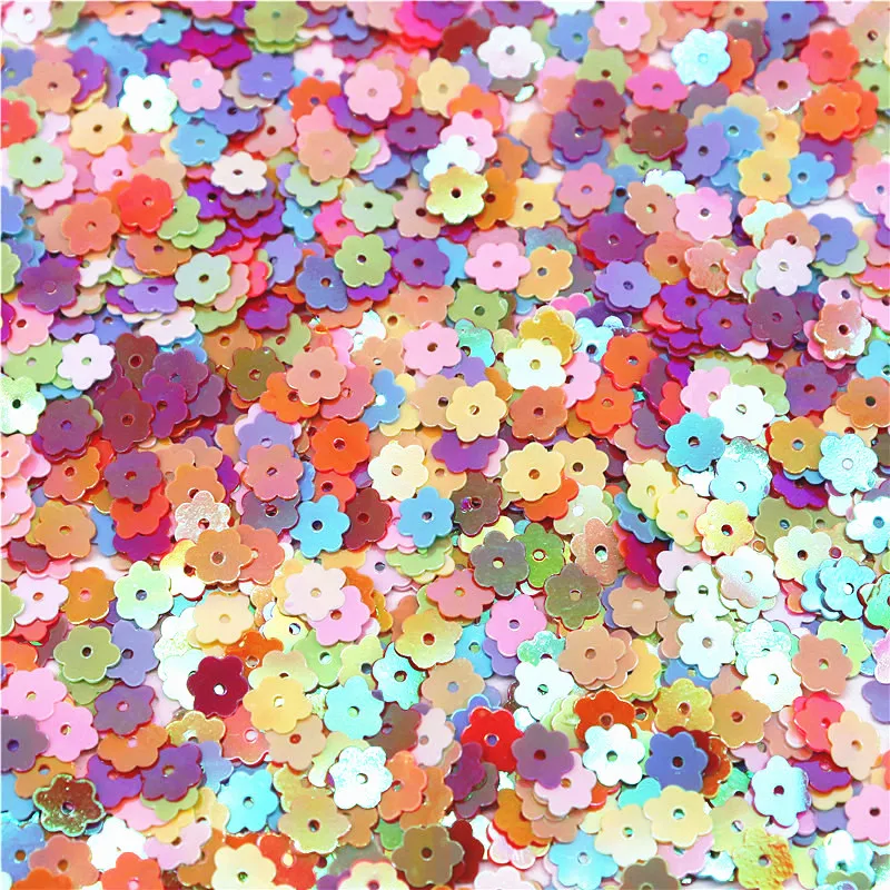 6MM Flat Plum Blossom Pvc Sequins Wedding Confetti DIY Sewing Nail Art Jewelry Party Decoration Accessories