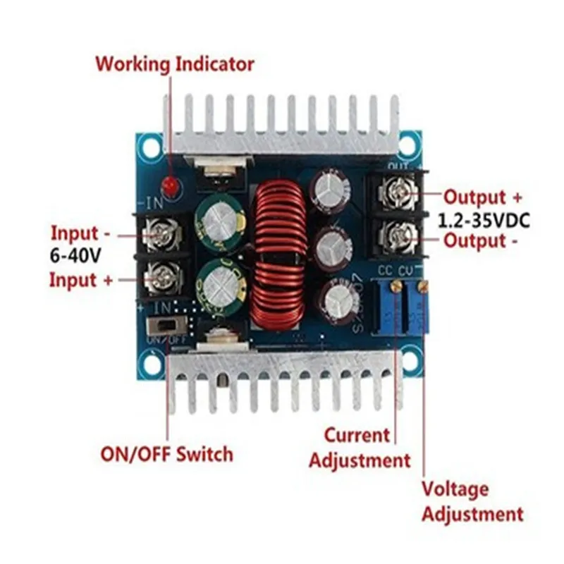 20A rettifica sincrona ad alta potenza step-down tensione costante modulo di alimentazione a corrente costante carica driver LED 300