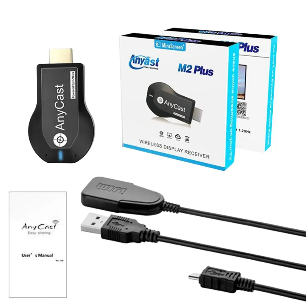 M2 Plus TV Stick Wireless WiFi Anzeige Receiver TV Dongle 1080P Bildschirm HDMI-kompatibel Für DLNA Miracast Für anyCast Für Airplay