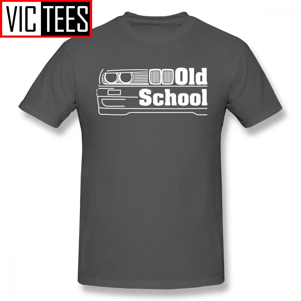 Mens Old School T Shirts E30 Old School White T-Shirt 100% Percent Cotton Graphic Tee Shirt Fashion Plus size Fun Tshirt