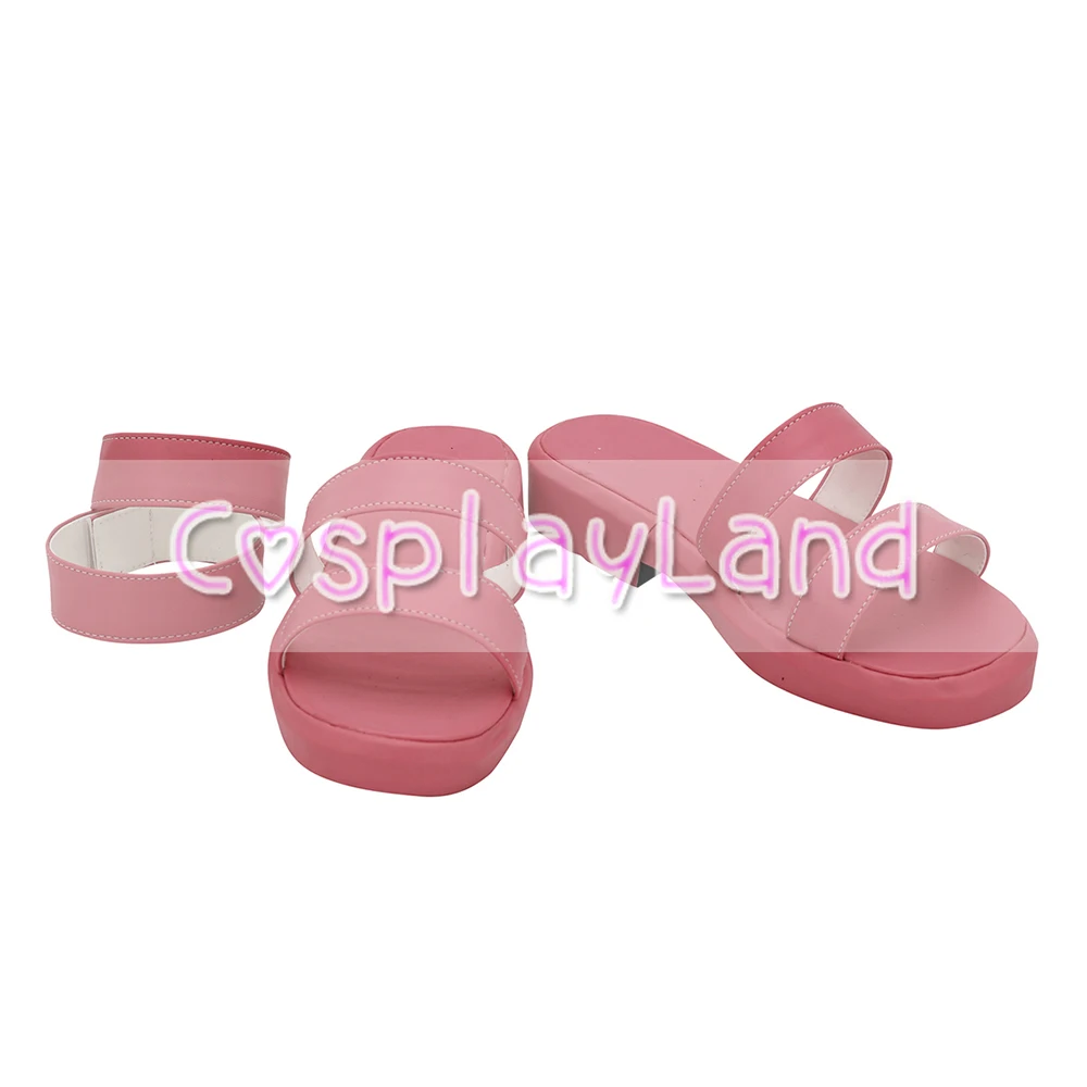 JoJo's Bizarre Adventure Sugimoto Reimi Cosplay Shoes Pink Women Sandals Costume Customized Accessories Halloween Party Shoes