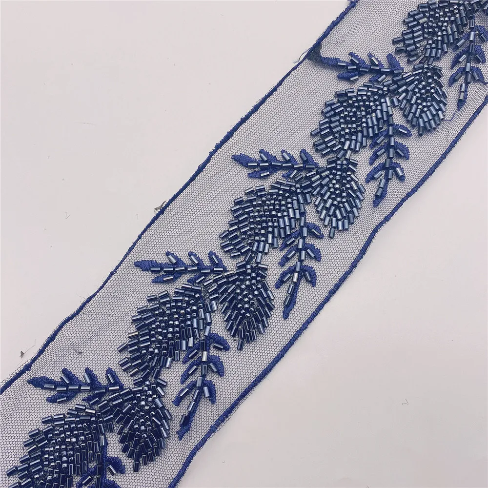 Branch design Beaded & Embroidered  Trim for Bridal Wedding  craft for diy garment