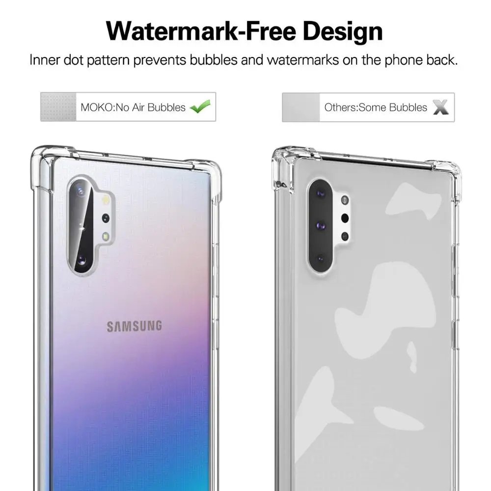 Crystal Silicone Case For Samsung Galaxy Note 10 Plus Reinforced Corners TPU Bumper For Samsung Galaxy Note 10+ 5G on Note 9 8