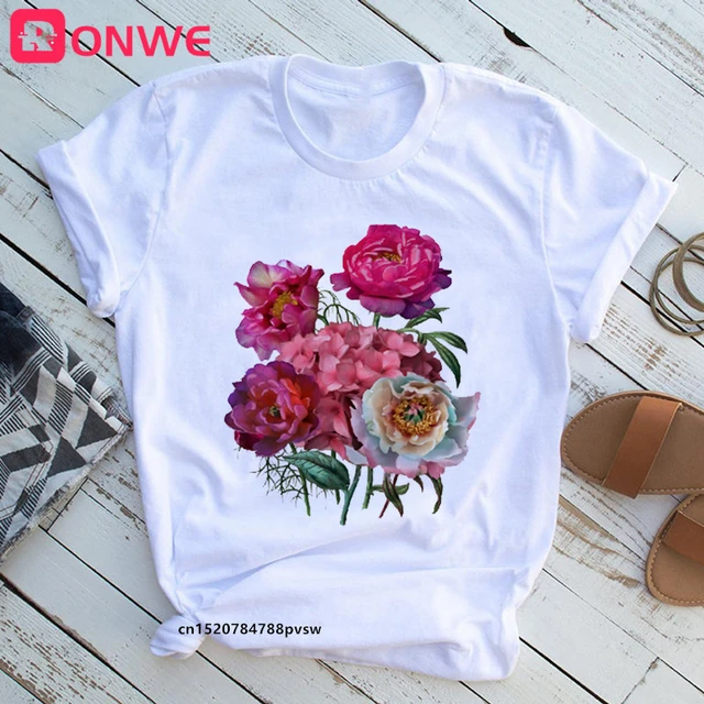 Floral t shirts for women best sale