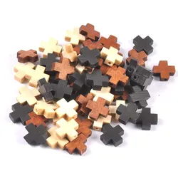 DIY 나무 크로스 비즈 매달려 장식품 펜던트 어린이 선물 쥬얼리 장식품 장식 50pcs mt2673