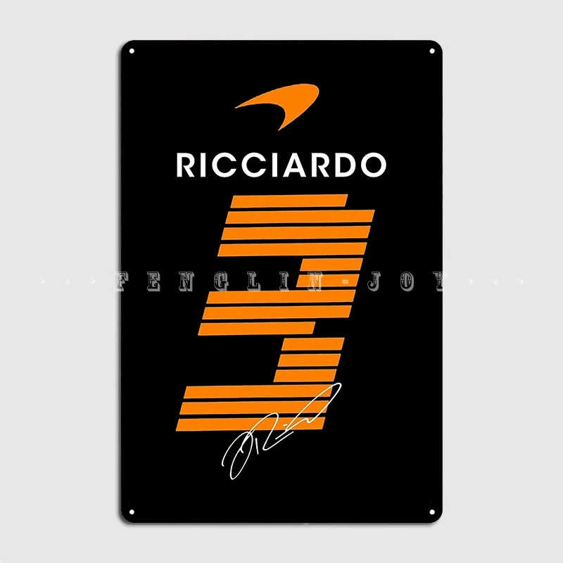 Daniel Ricciardo Metal Sign Cinema Garage Party Personalized Painting Décor Tin Sign Posters