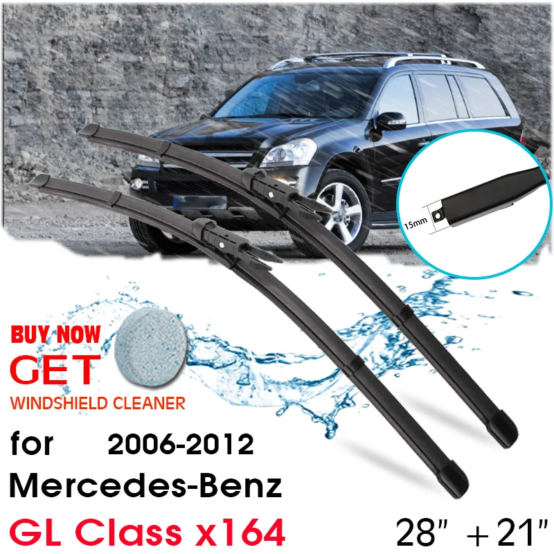 

Car Window Windshield Rubber Silicon Refill Wiper For Mercedes-Benz GL Class x164 2006-2012 LHD / RHD 28"+21" Car Accessories