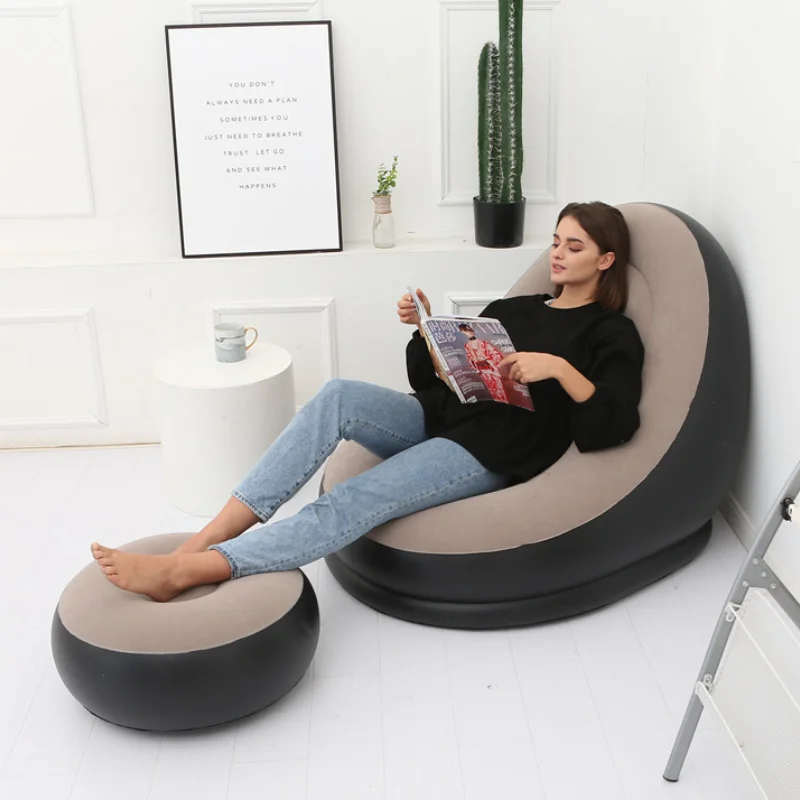 

Silla inflable personalizada para adultos, sillón con bomba de aire para exteriores, sofá cama inflable Sillón relajante