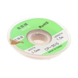 1pc CP-3515 Copper Desoldering Braid BGA Desolder Solder Remover Wick Wire Cable 1.5m Length 3.5mm Width For Absorbing