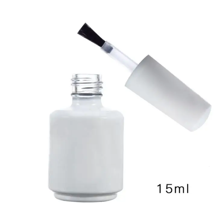 

480pcs/lot 15ml Empty Black Nail Polish Bottle &Small Brush Nail Art Container Glass Nail Oil Bottles SN365