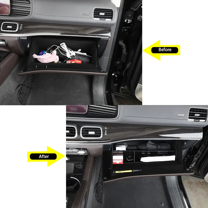 Glove Box Storage Box For Mercedes GLE GLS Class W167 X167 2020 GLE 350/AMG 450 500e AMG Interior Accessories