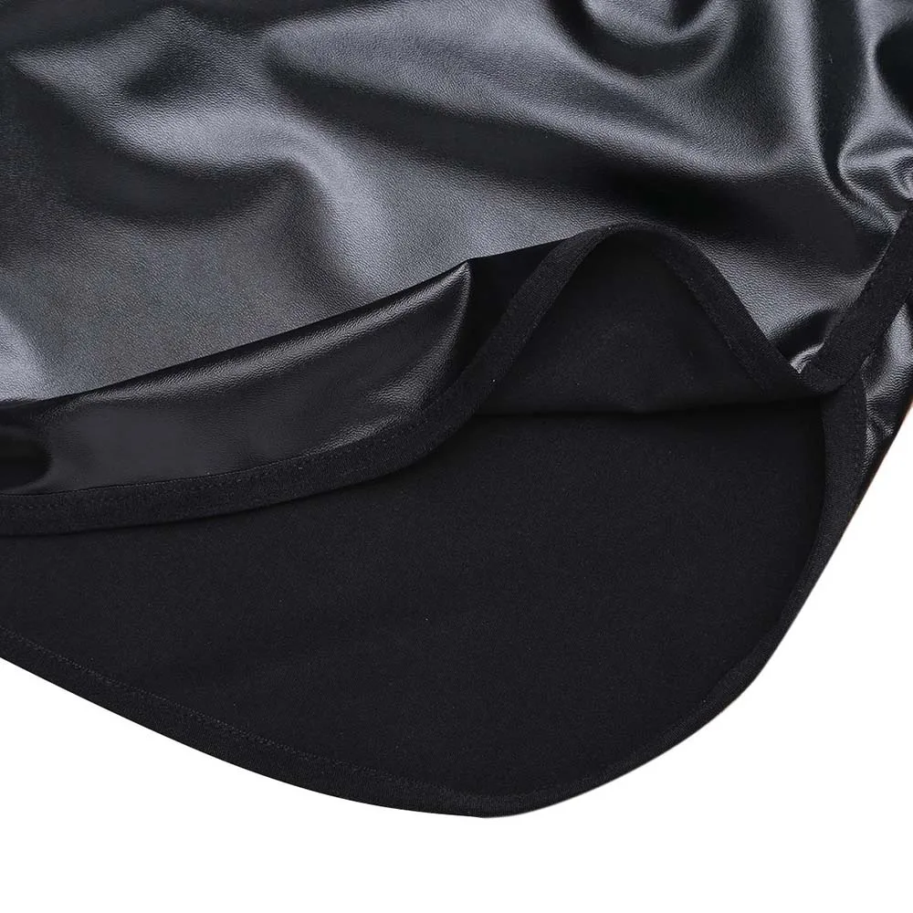 Faux Leather Boxer Summer WetLook Fitness Sports Casual Short Male Gym Pants Men Loose Casual Shorts Streetwear 2021