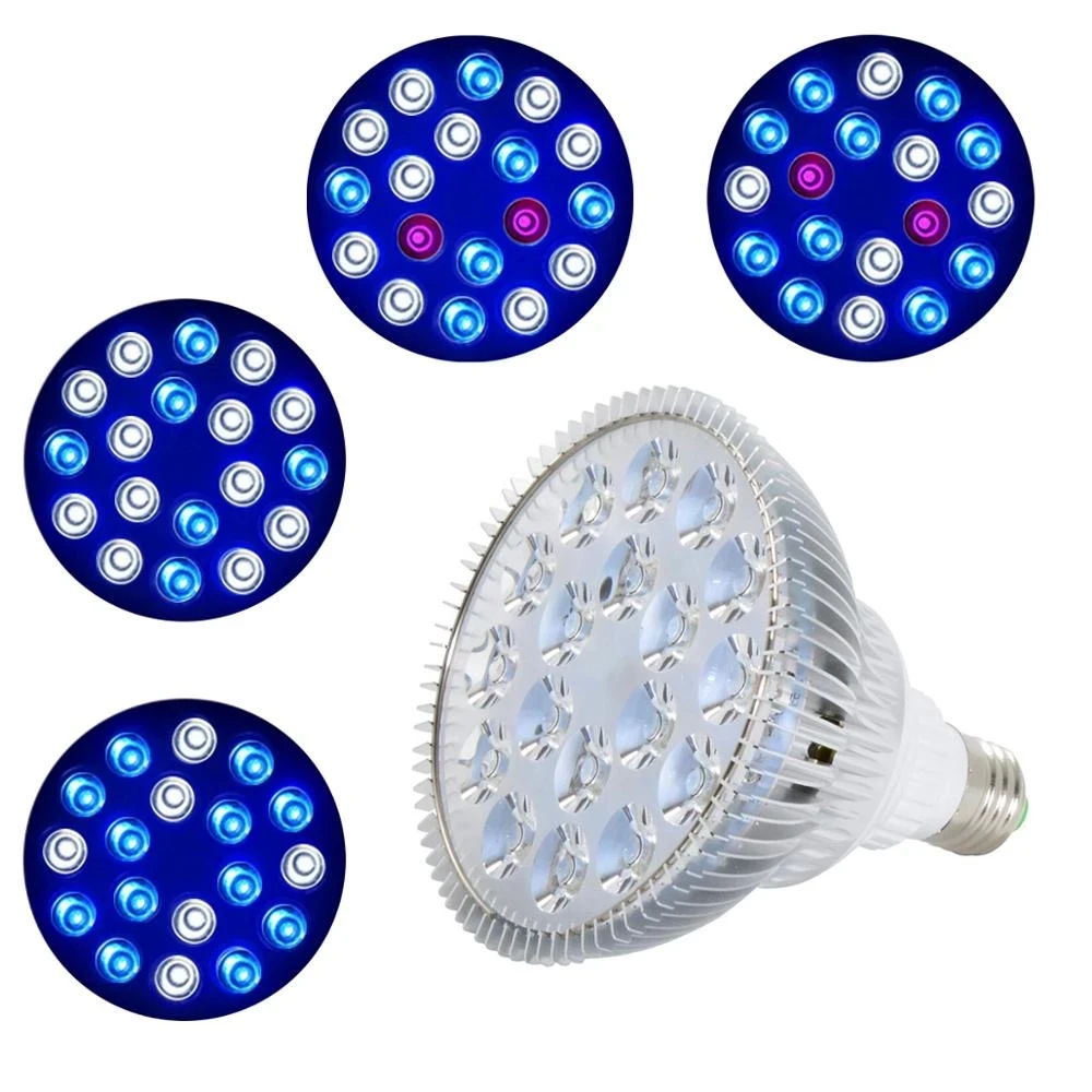 54W Full Spectrum Aquarium Lamp PAR38 LED Aquarium Light Fixture E27Light for Aquatic Marine Reef 54W Full Spectrum Aquarium Lam