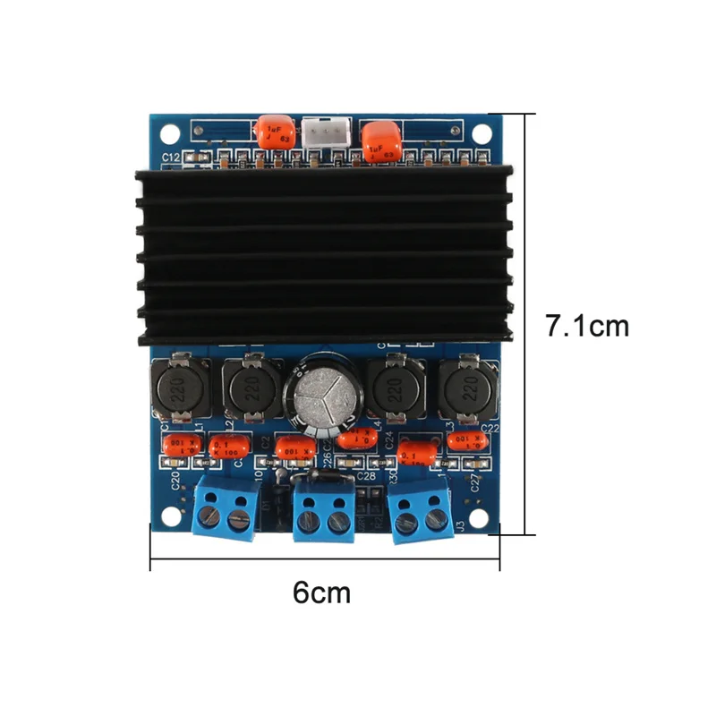 1PC TDA7492 Amp Class D High-Power Digital Amplifier Board 2x50W W/ Radiator Speaker Amplifiers Moduler