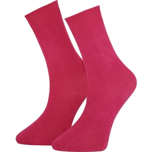 Adabella 6 Double Dark Pink Women 'S Bamboo Seamless Socks