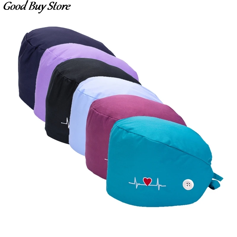 Pet Shop Working Headwear Doctor Nurse Turban Head Wrap Health Services Headwrap Breathable Cotton Nursing Headband Bouffant Hat