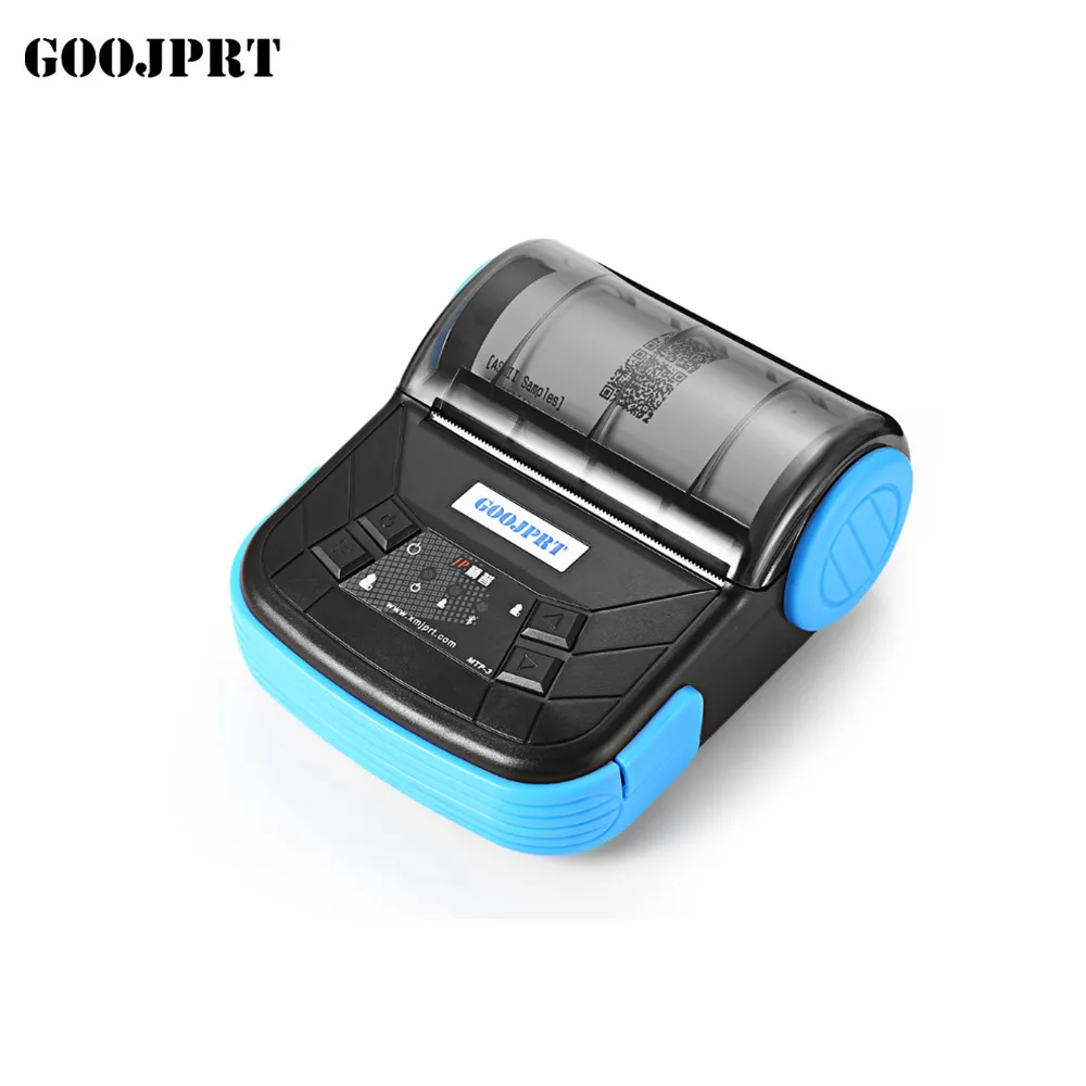 80mm Thermal Printer Mini Protable Ticket Bill Receipts Printer Bluetooth Wireless Pocket Label Machine for Business Home Store