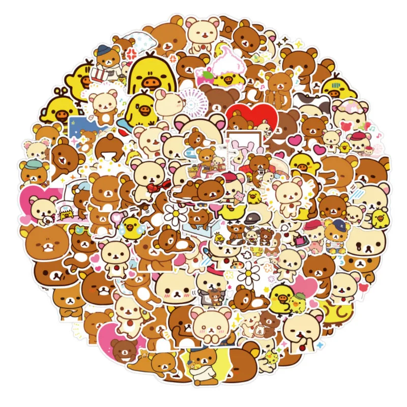 10/30/50/100pcs New Rilakkuma Diy Phone Snowboard Laptop Luggage Birthday Party Gift Fridge Guitar Graffiti Classic Stickers