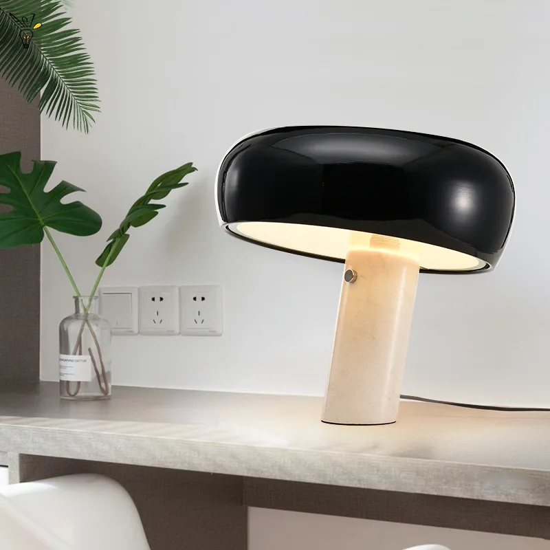 pos moderna ins lampada de mesa marmore sensor toque cogumelo luzes sala estar arte decoracao nordic designer quarto led ao lado da lampada 01