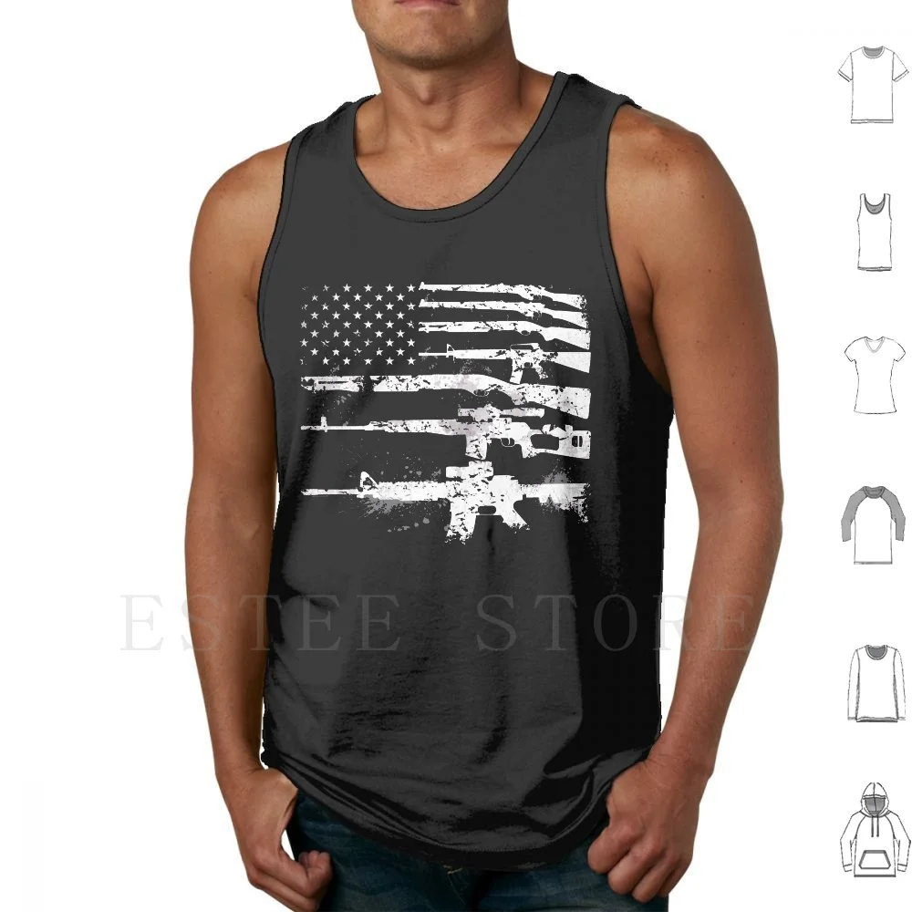 Usa American Flag Guns , Armed America 2nd Amendment Art Design Gift Present Men Women Birthday Fathers Day Christmas T Shirt